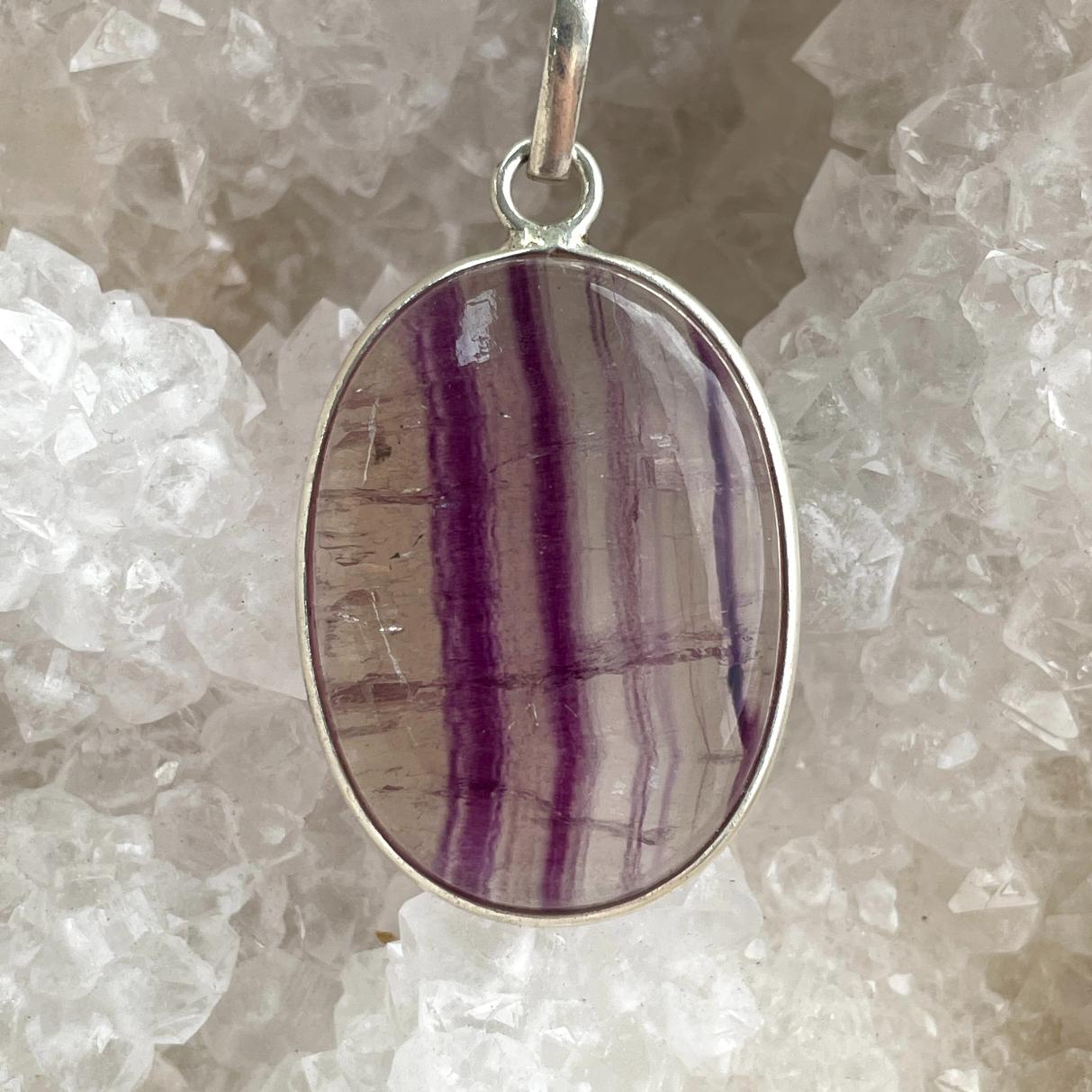 Sterling Silver Pendant - Fluorite - SP61 Sterling Silver Pendant - Fluorite - SP61